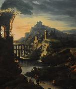 Theodore   Gericault Landscape with an Aquaduct oil painting artist